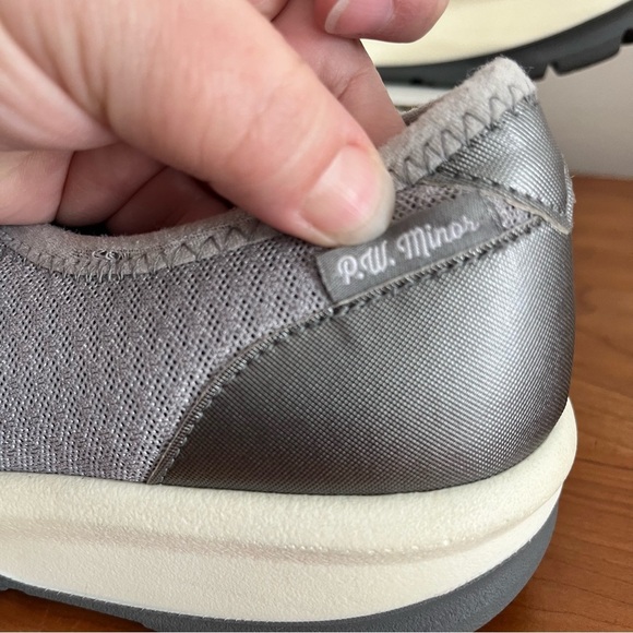 P.W. Minor Gray Mary Jane Strap‎ Slip On Sandals Shoes Womens 8 - Picture 3 of 8